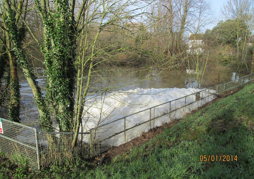 Pollution at Barcombe Mills. Photo: Mary Parker